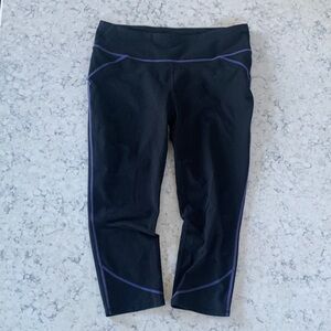 Fabletics Black and Purple Leggings